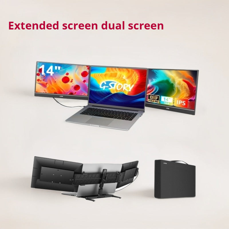 HD 14-inch Dual-screen Office Display